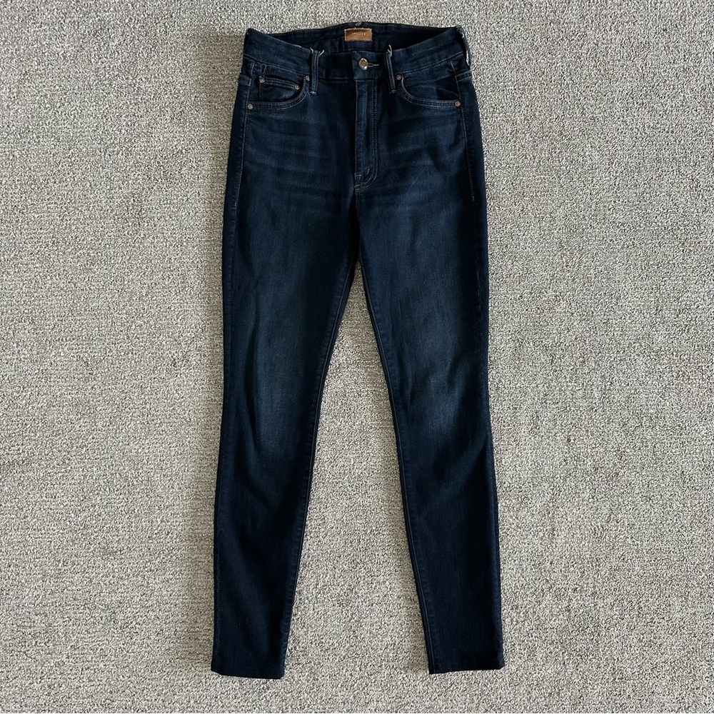 Mother High Waisted Looker Skinny Jeans In Coffee Tea Or Me Size 26